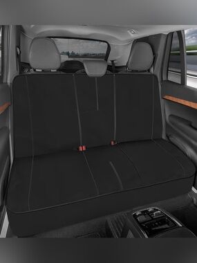 SpillGuard Neoprene Rear Seat Protector - Waterproof Bench Cover for Cars - dogs
